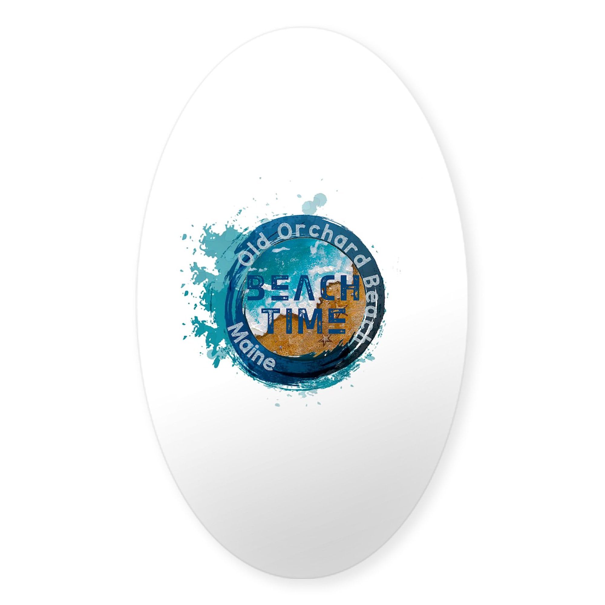 CafePressMaine Old Orchard Beach Oval Car Bumper Sticker