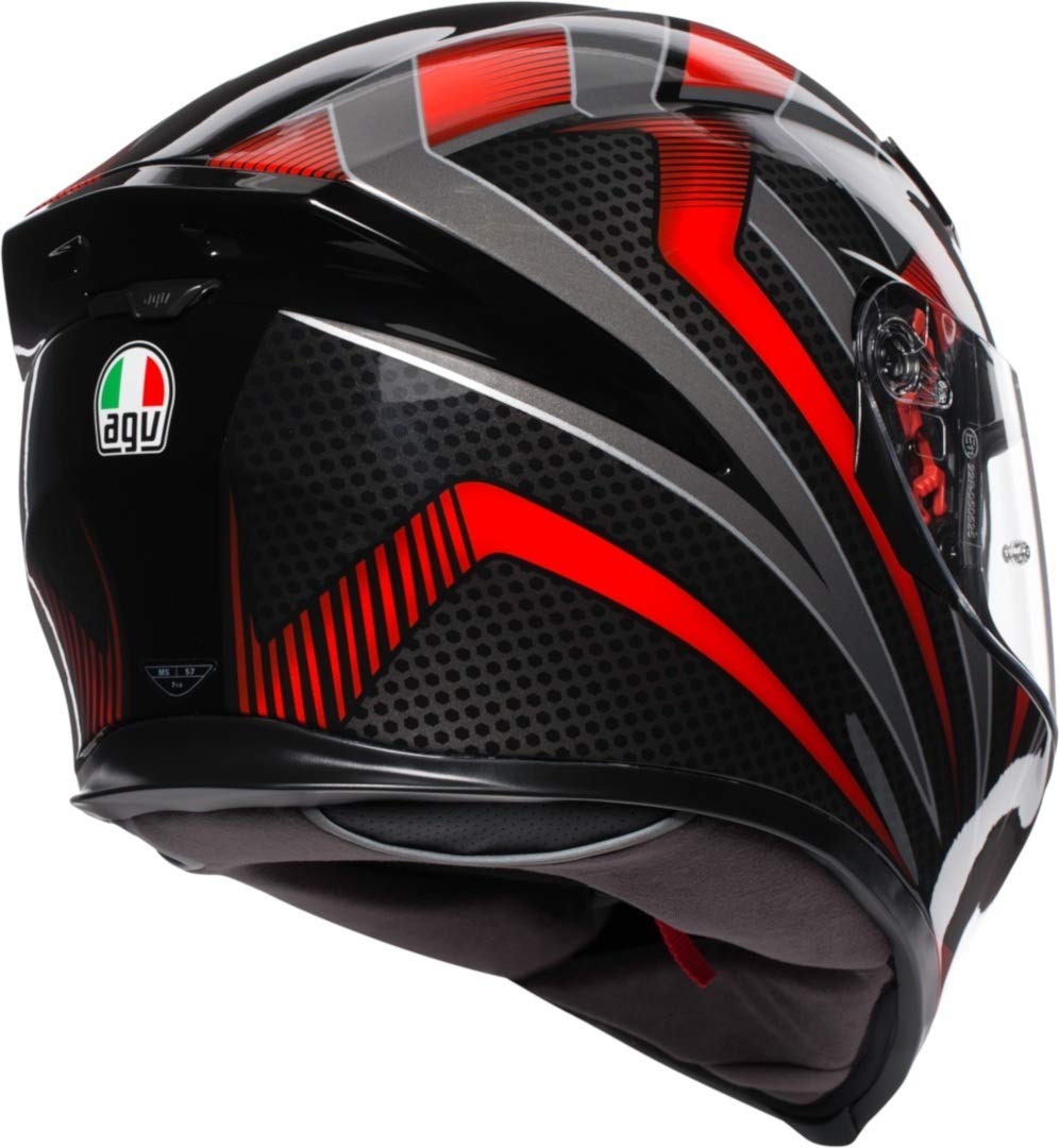agv k-5 s カーボン ヘルメット イリジウム ゴールド ミラーシールド付き HURRICANE 2.0 BLACK／RED 検索用 pista ピスタ k-6 k-3 k-1 Amazon.es: AGV K5-S Hurricane 2.0 Negro Rojo Casco De Moto De Cara