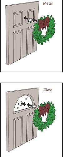 Miniatura 7 de Haute Decor Attract - Colgador magnético grande de doble pellizco para coronas - Par fuerte de ganchos magnéticos para superficies de vidrio o metal