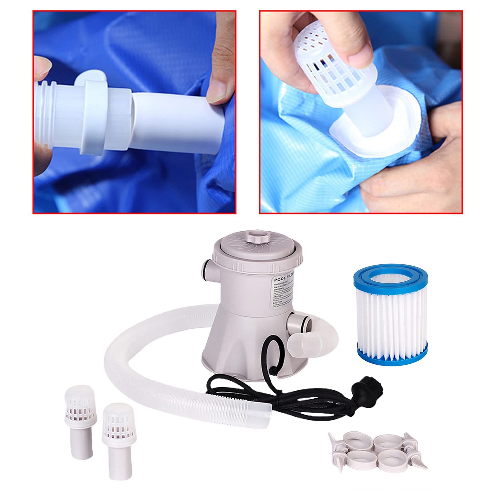 Pompa sommergibile per pozzetto 220 V sopra la piscina della piscina della piscina della piscina della piscina della piscina del pool detergente dell'acqua con la cartuccia 30 0GPH. Portata della pomp