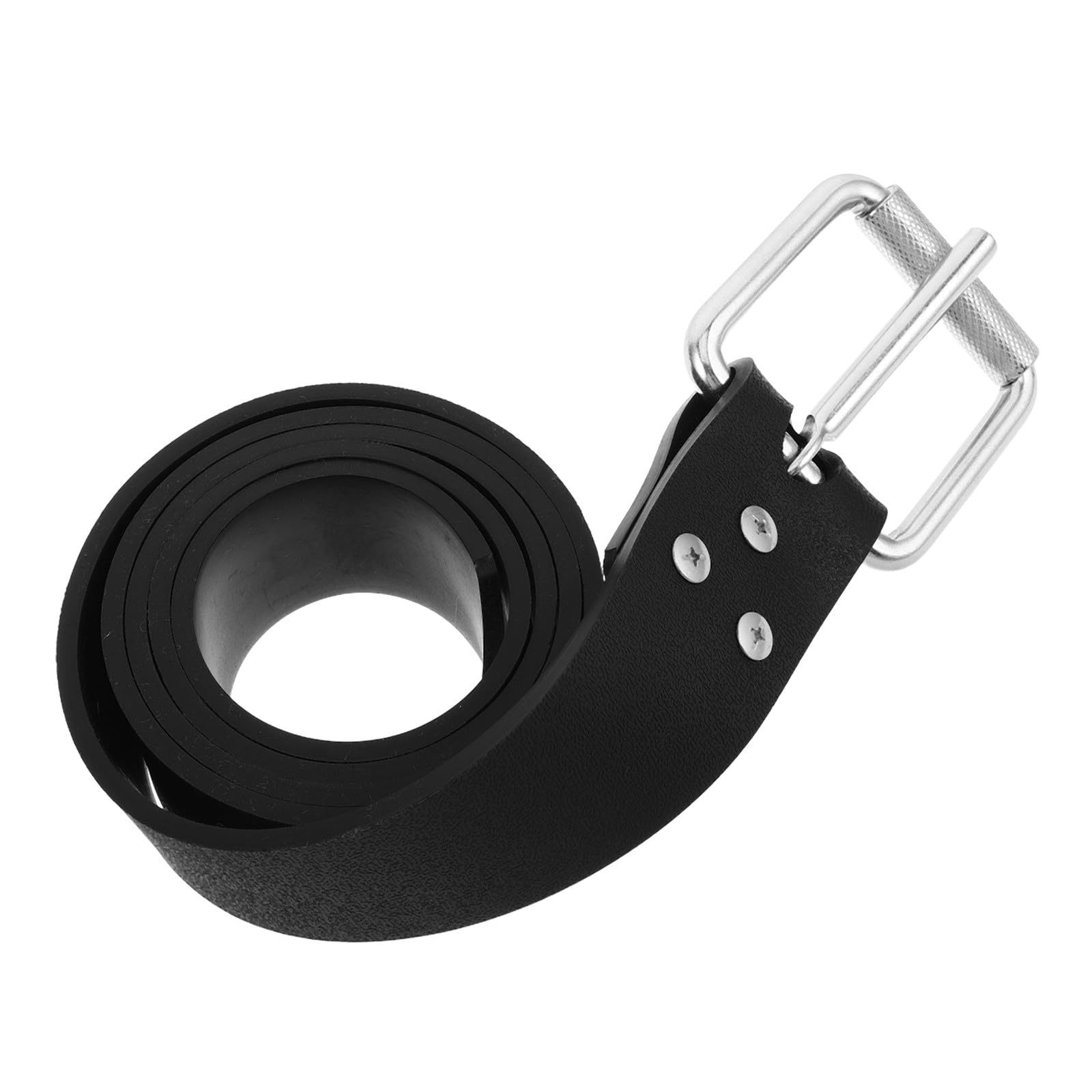 Toddmomy Ceinture de Lestage de Plongée en Silicone Noir avec Boucle Acier Inoxydable | Chasse Sous-marine et Plongée Générale, Réglage Facile, Maintien Antidérapant, Sangle de Contrepoids