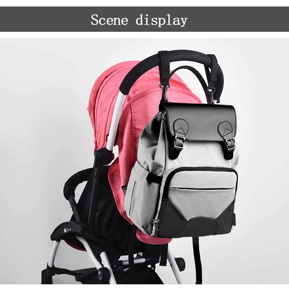 LAI HO Panno di Oxford Mummia Borsa Tracolla Materna e Infantile Pacchetto Multi-Funzione di Grande capienza Madre Diaper Bag Bottiglia Zaino del Bambino,Dark Blue