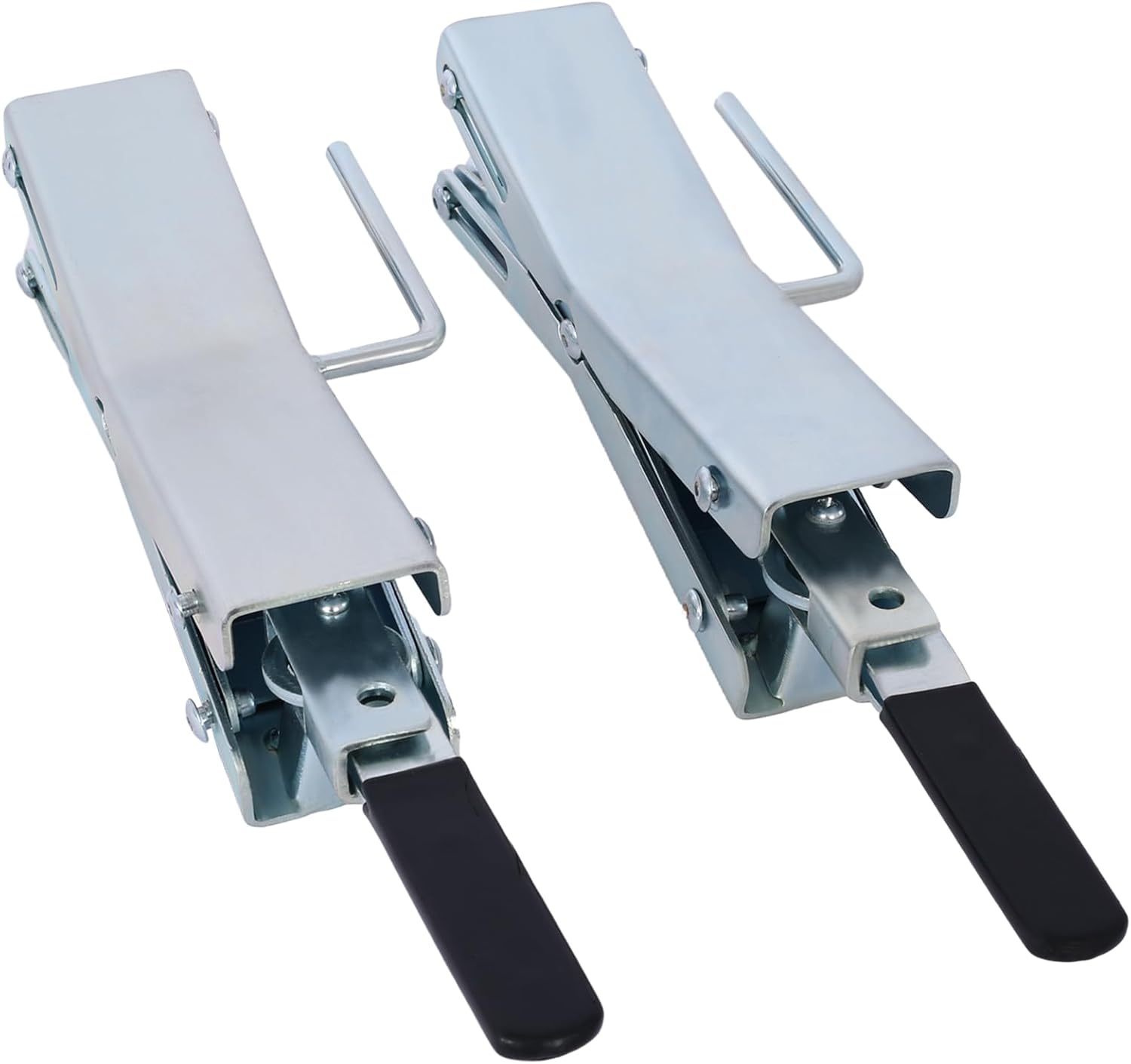 Expandable Locking Wheel Chocks for RV, Trailer, and Camper - Secure Tire Stops for Dual Axle Vehicles Up to 6" - Set of 2