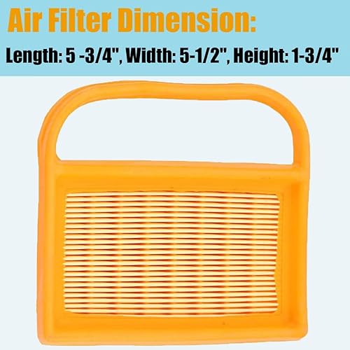 Miniatura 3 de TS420 Filtro de Aire Paquete de 5 Stihl TS420 Filtro de Aire de Sierra de Hormigón Juego de Pre-Limpiador para Stihl TS410 TS420 TS410Z TS420Z TS480
