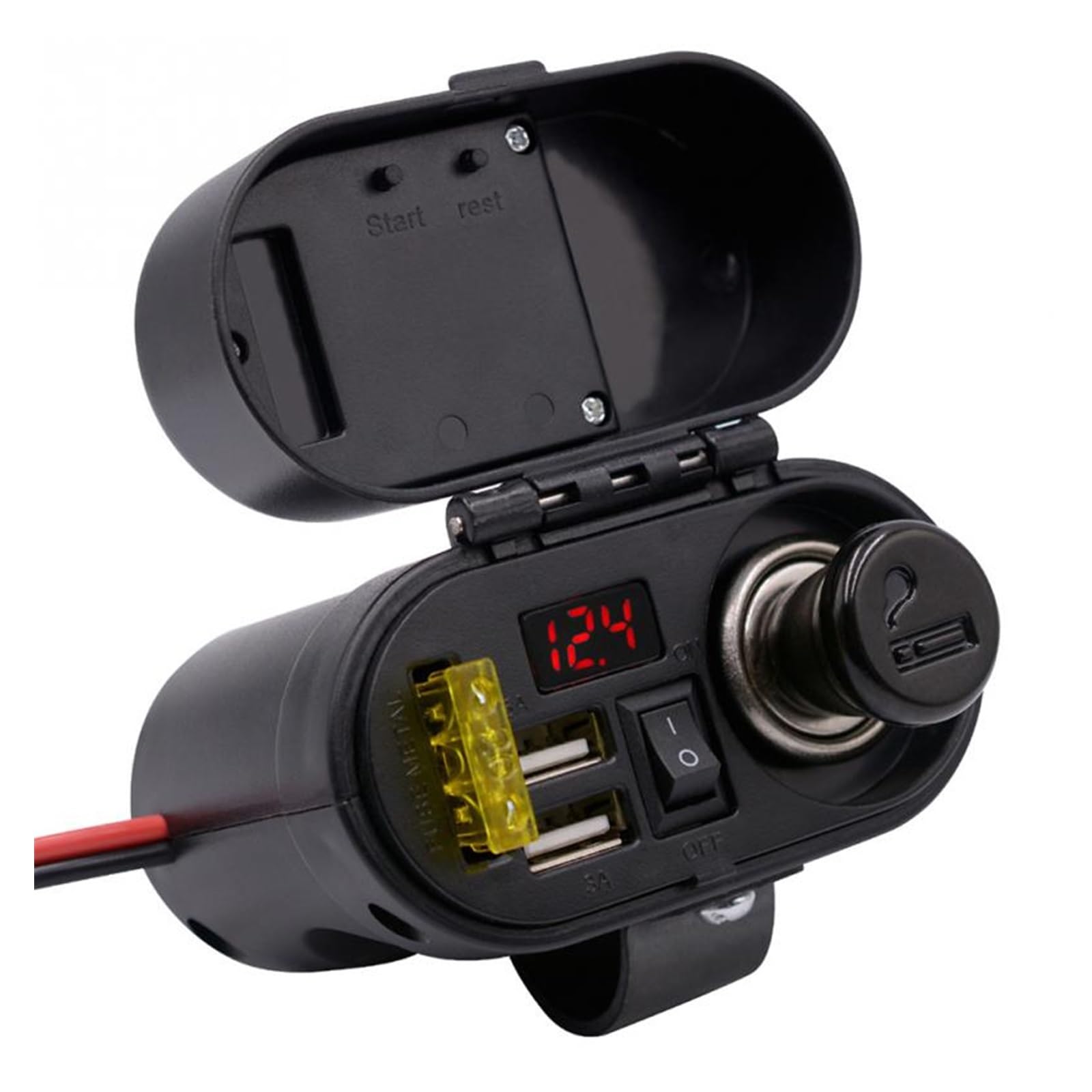 MORREZ Kit Presa Moto Forniture Impermeabile Accendisigari Caricatore USB
