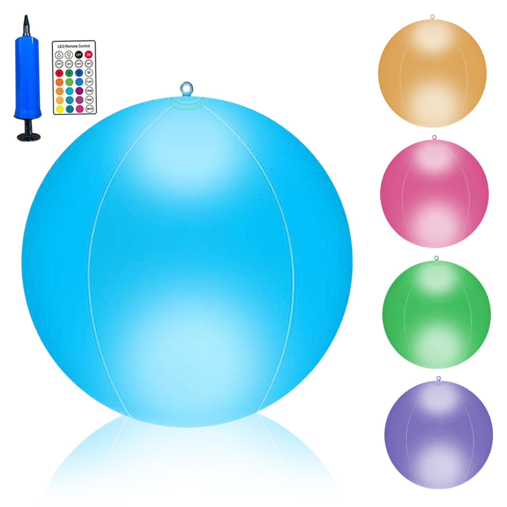 Floating Pool Lights 13.4 Inch Solar Pond Lights 16 RGB Color Changing Night Light with Remote Control Dimmable Orb Hot Tub Light for Kids up Ball Decor