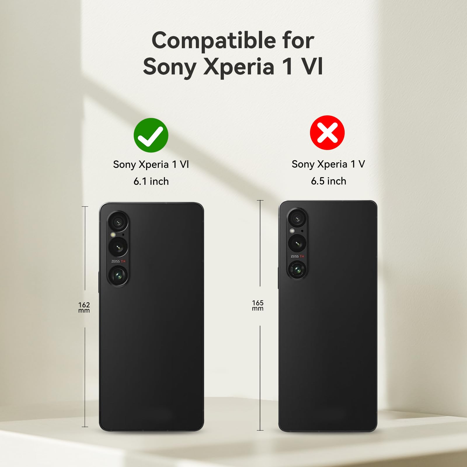 TIANYUE Cover per Sony Xperia 1 VI, Flip Custodia Pelle