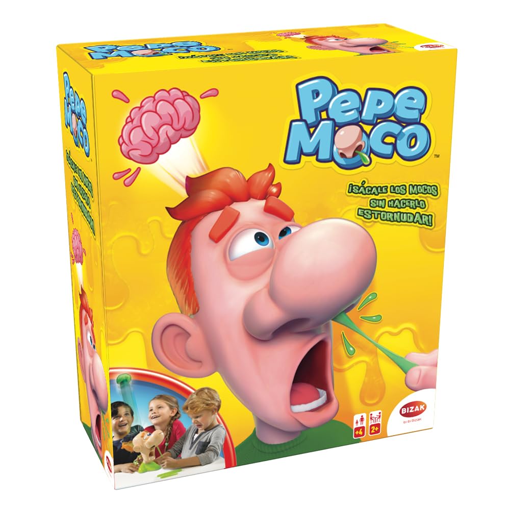 Bizak- Pepe Moco - Divertido Juego de Mesa para Niños de 4 Años - Juego Infantil con Mocos y Cerebros - Emoción y Risas Aseguradas - Regalo para Niños y para Reuniones Familiares (64554517)