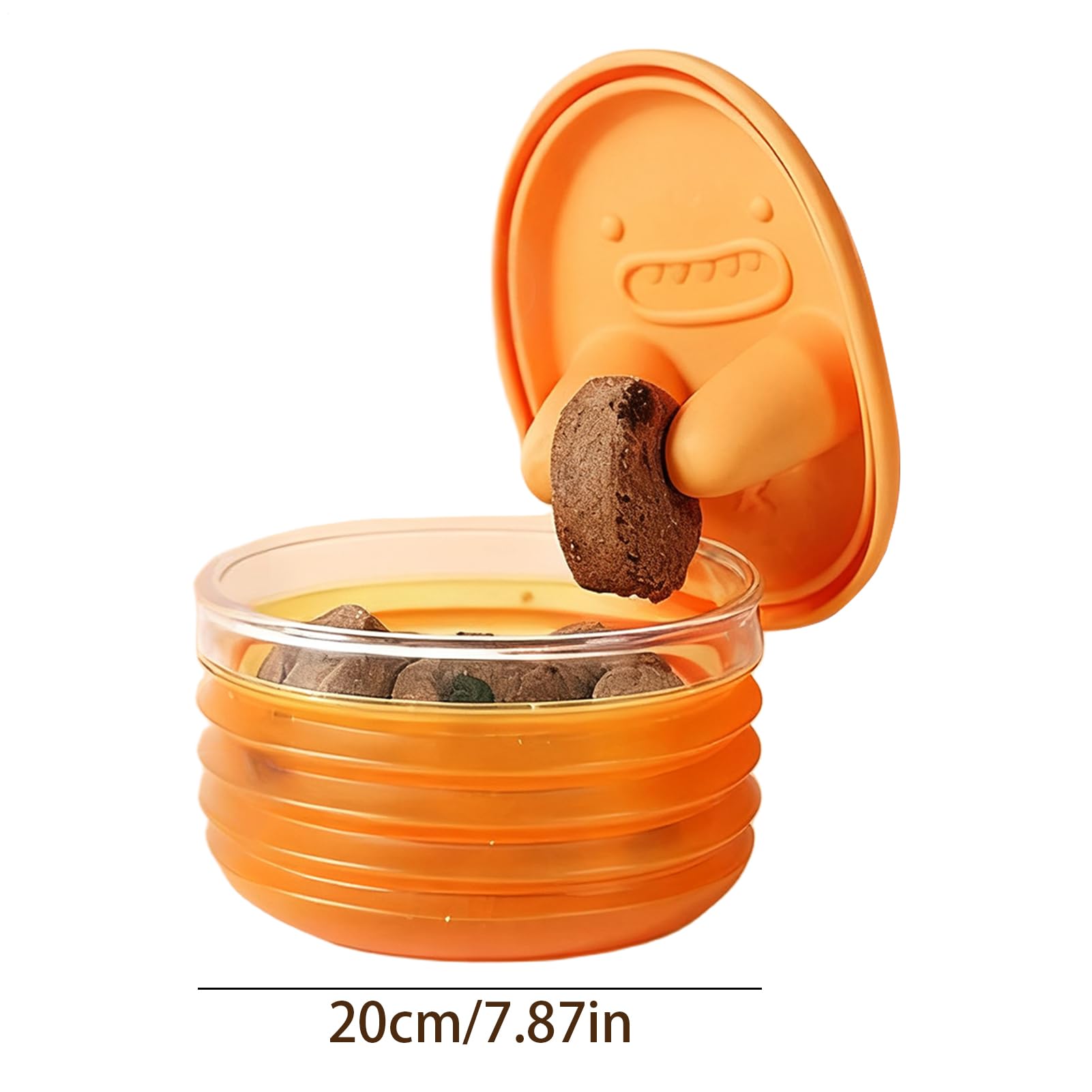Generisch Contenitore per snack, riutilizzabile, ermetico, contenitore per biscotti con coperchio, per caramelle, biscotti, casa, ufficio, scuola, campeggio, picnic, bambini e adulti