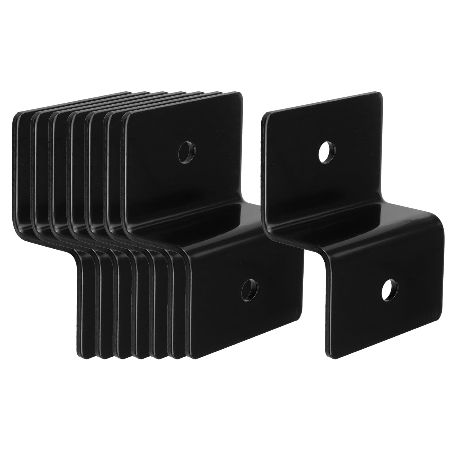 Bitray 8 Sets Solar Panel Z Brackets Lightweight Aluminum Solar Panel Z Bracket - Black-image-24