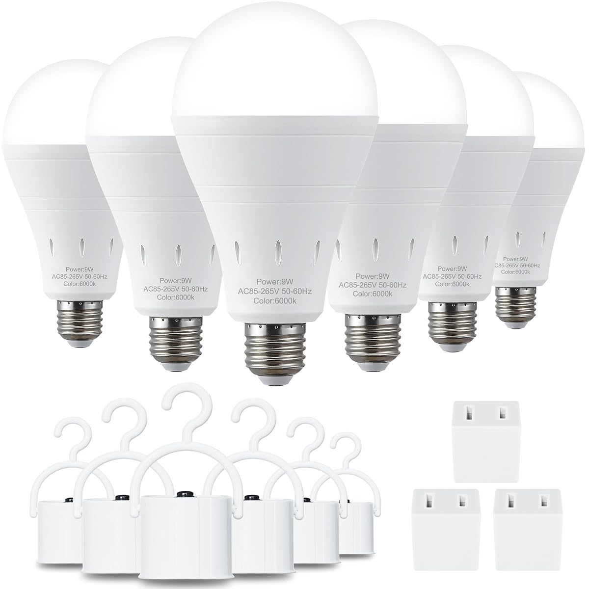 DEBAOBULB Rechargeable Emergency Light Bulbs, 9W LED