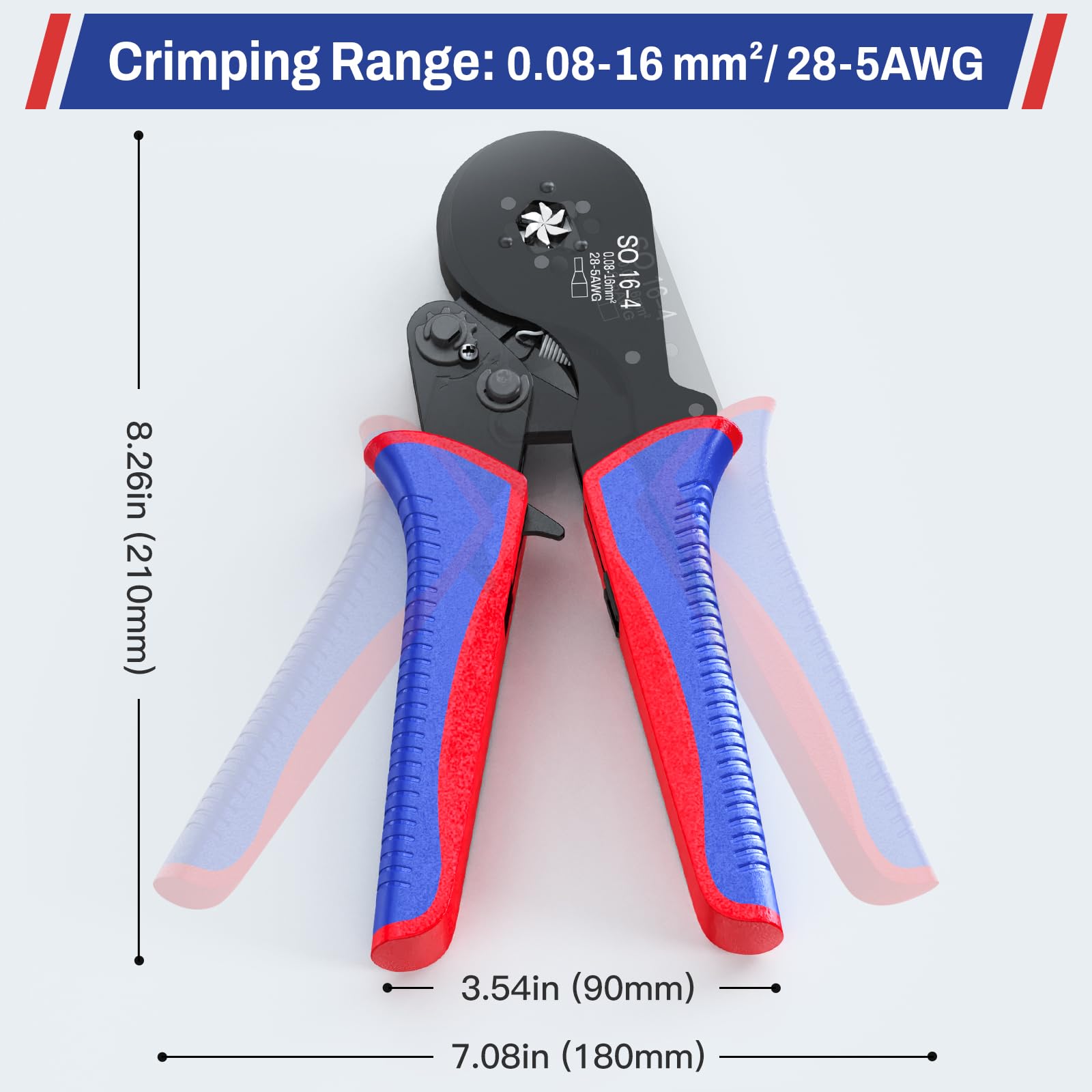 Pinza A Crimpare Quadrata 0,08-16Mm², Con 1200 Pezzi Terminali - Foto 7
