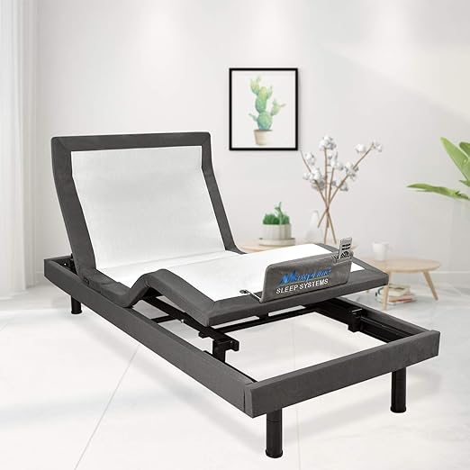 MAXXPRIME Wall Hugger Adjustable Bed Frame with Okin Motor