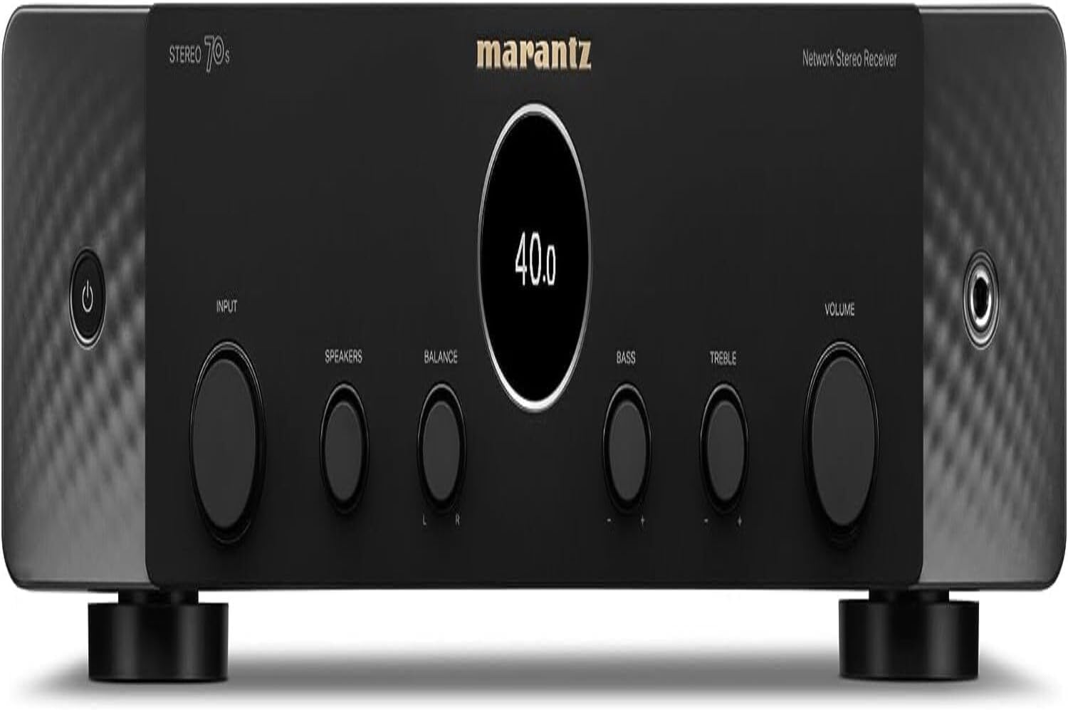 STEREO 70s 2-Ch AV Receiver (75W X 2) - 4K/120 and 8K Compact Home Theater Receiver, Class A/B Amplification, Supports Spotify Connect, Airplay 2, Bluetooth, & More via Wi-Fi & HEOS Multi-Room
