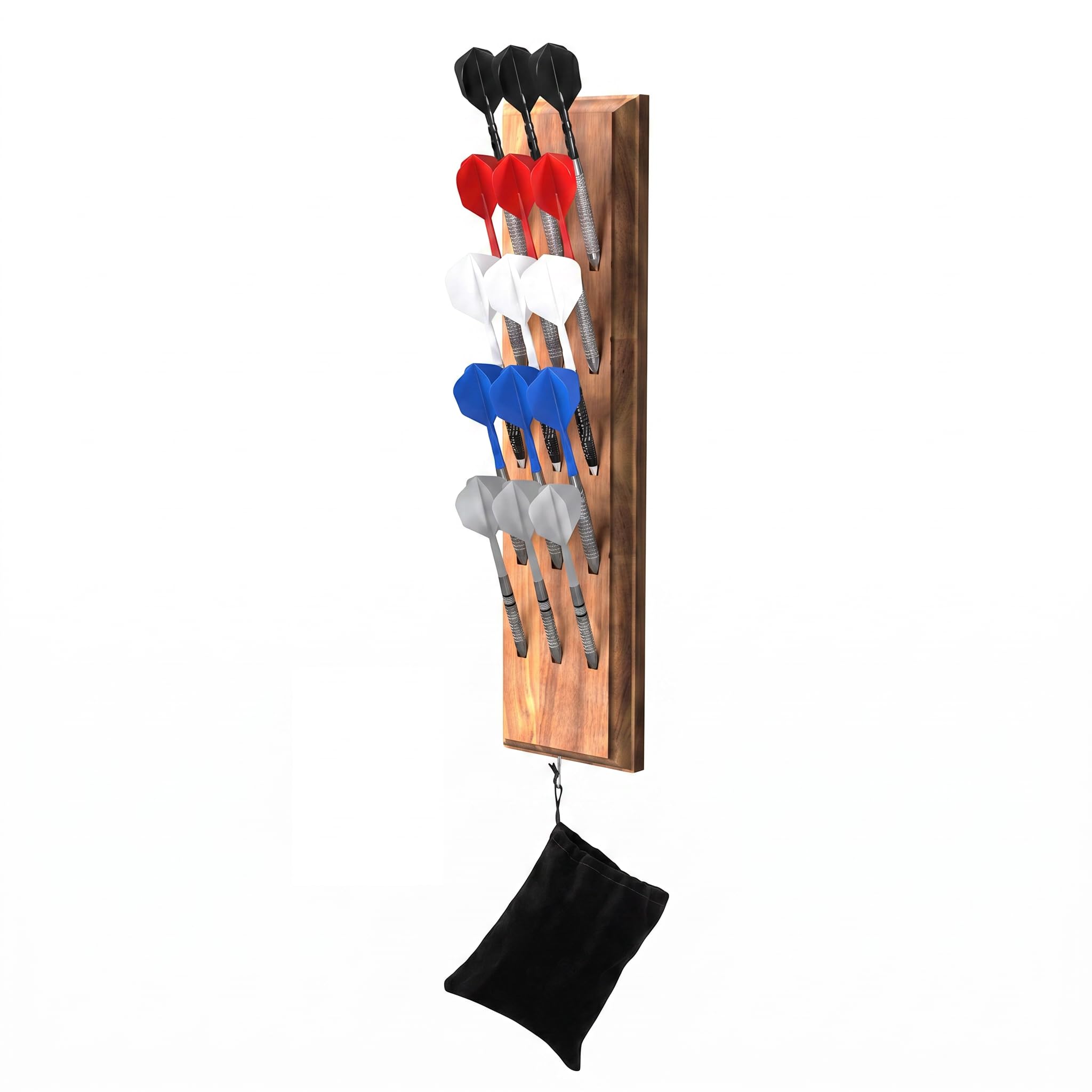 Viper Dardos de Madera Maciza, Soporte de Pared, con Bolsa de Almacenamiento, 4 Juegos de Dardos de Punta Blanda, Compatible con Todas Las dianas electrónicas, surrounds y cabinets