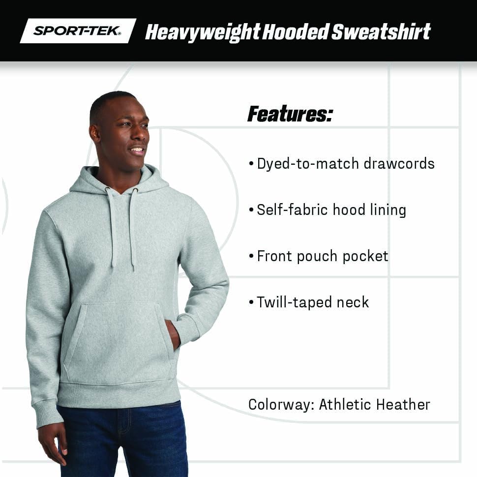 SPORT-TEK Unisex Super Heavyweight Pullover Hooded Sweatshirt - Image 5