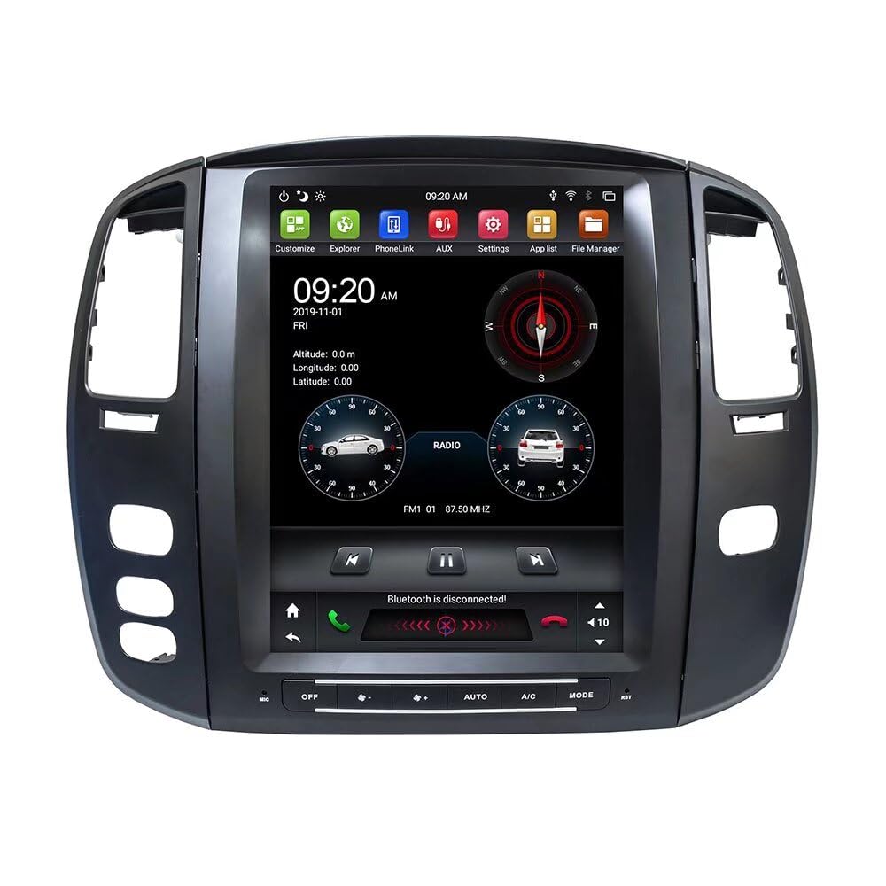 ROADYAKO 64GB Head Unit Android 9.0 Car PC Multimedia Radio for Lexus LX470 2004 2005 Auto GPS Navigation 4G WiFi RDS Mirror Link Steering Wheel Control