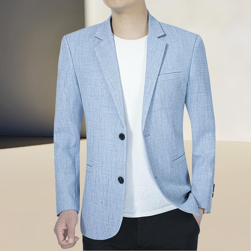 Men's Spring Autumn Mid-Youth Lightweight Business Casual Single Blazer Jacket Top