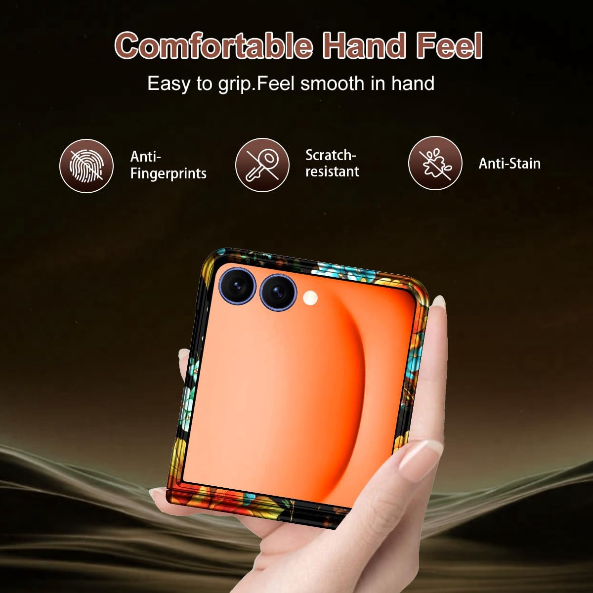 for Galaxy Z Flip 7 Case, [Compatible with MagSafe][Built-in Screen Protector][Kickstand][Hinge Protection], Hard PC Slim Fit Shockproof Protective Case for Samsung Galaxy Z Flip 7,Black