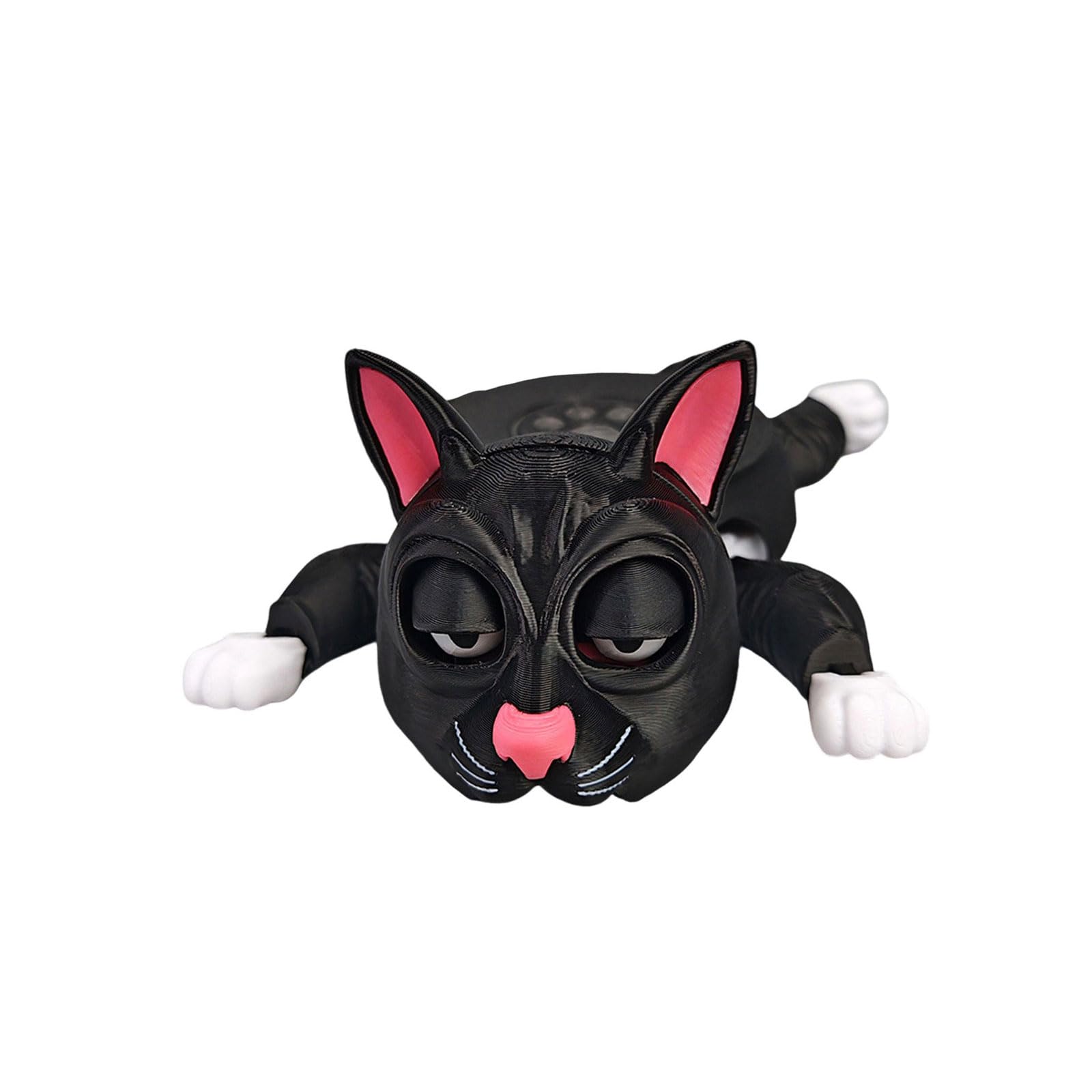Psdndeww 3D Printed Panic Cat Coaster Insulation Mat Dining Table Mug Holder Funny Expression Kitchen Accessories