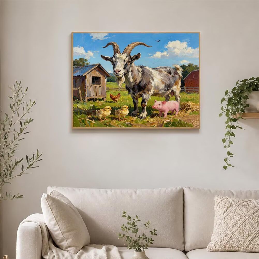 Diamond Painting Kit Completo Fattoria Quadri con Perline 90x60cm 8-097WB