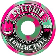 Spitfire Skateboard Wheels 53mm F4 99A Color Pack Conical Full Teal/Pink Swirl