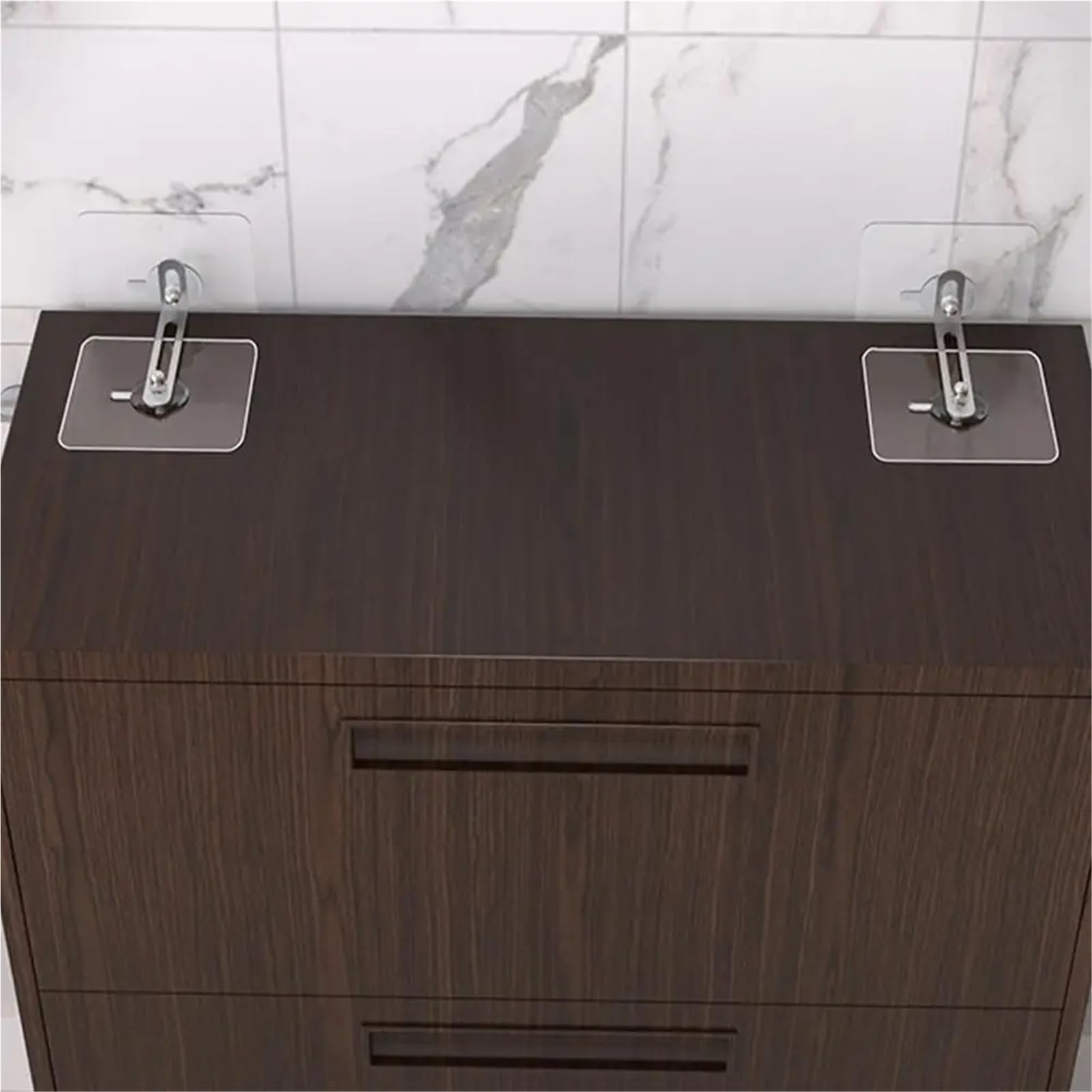 Correas antivuelco para muebles, Anclajes de pared for muebles, librería acrílica sin taladro, 40 Uds.