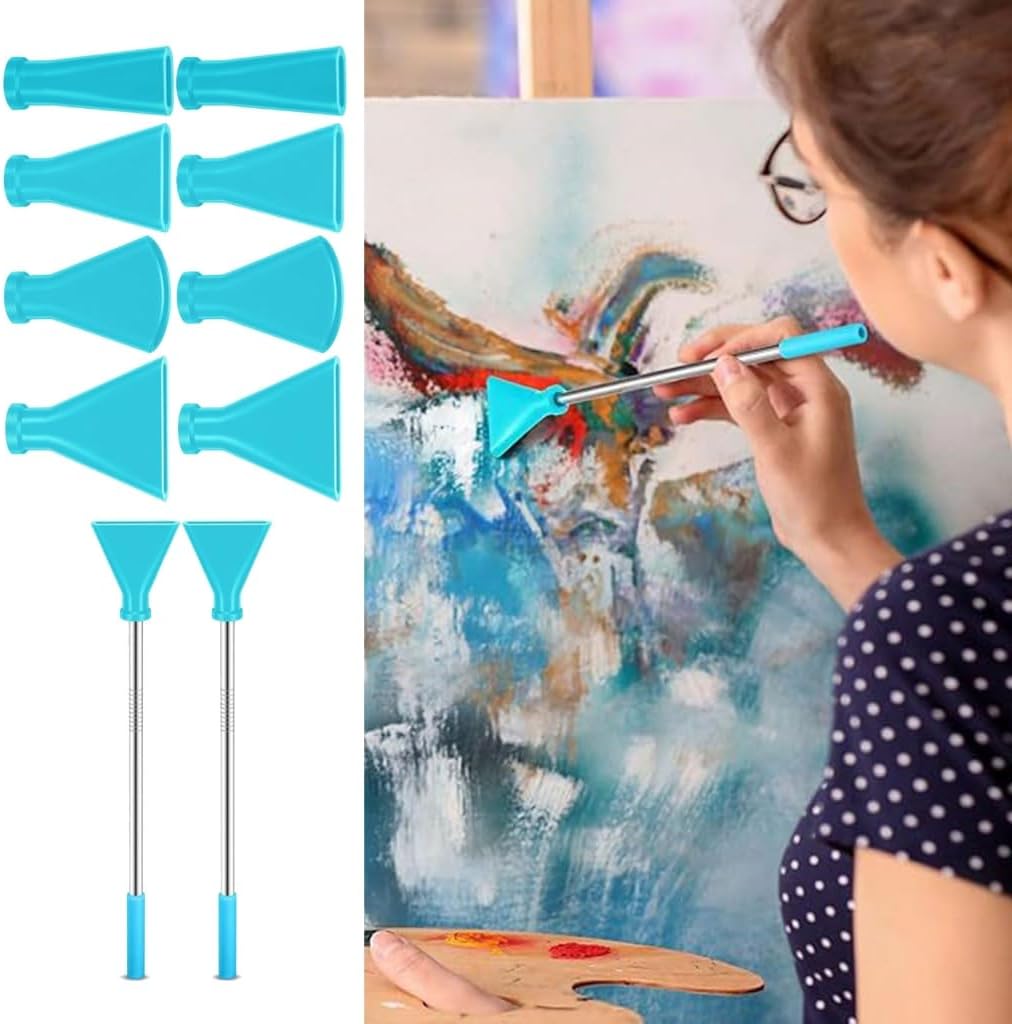 Professional Acrylic Pouring Accessories 4 Size Blowing Nozzles Stainless Steel Straws Art Tool Set Paint Supplies