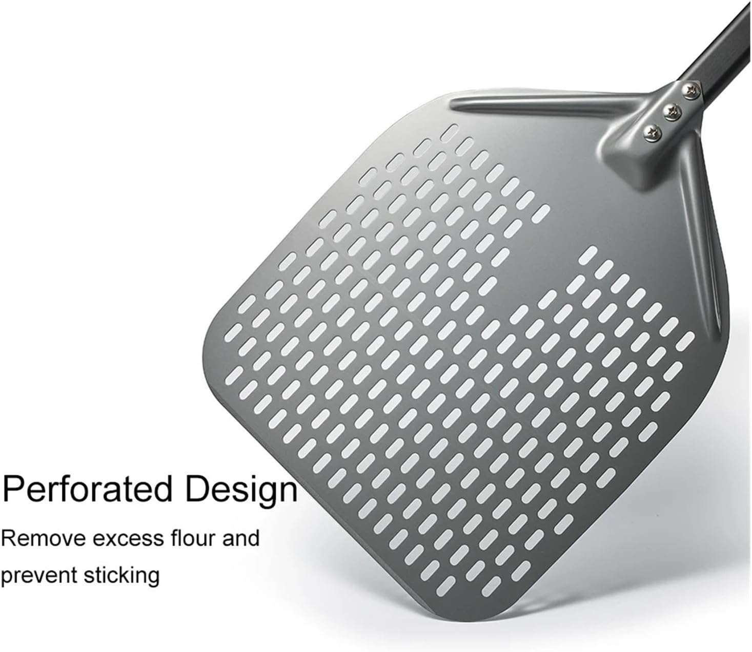 14/13/12 Inch & 9 Pizza Peel Set Perforated Shovel Commercial Paddle 56" Aluminum Alloy Long Handle(9 inch and 13 inch)