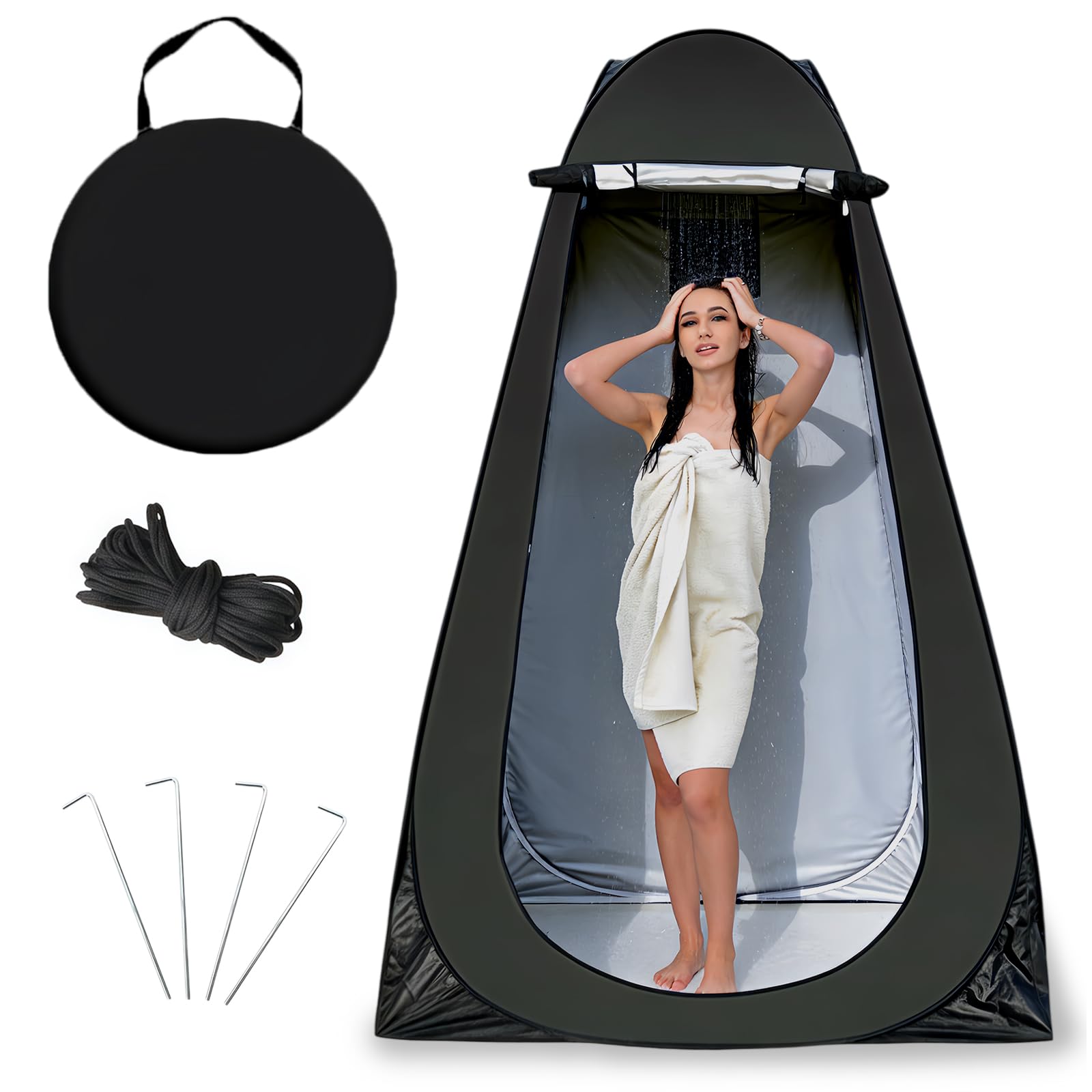 Pop-Up-Camping-Duschzelt, tragbares Toiletten-Sichtschutzzelt für Camping, Duschzelte zum Umziehen im Freien und Camping, ideal zum Angeln, Strand, Picknick
