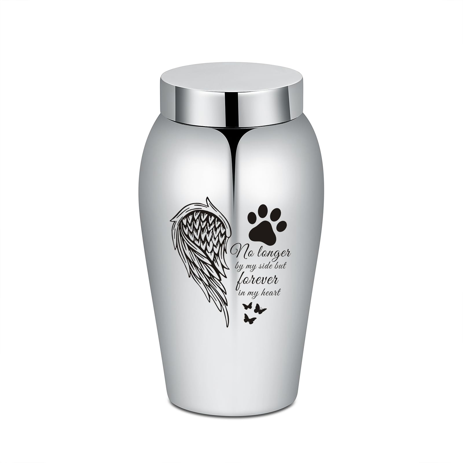 BAOWIQI Small Urns for Human Ashes Tree of Life & Angel Wings Stainless Steel Cremation Urns Funeral Memorial Keepsake for Adults for Human&Pet