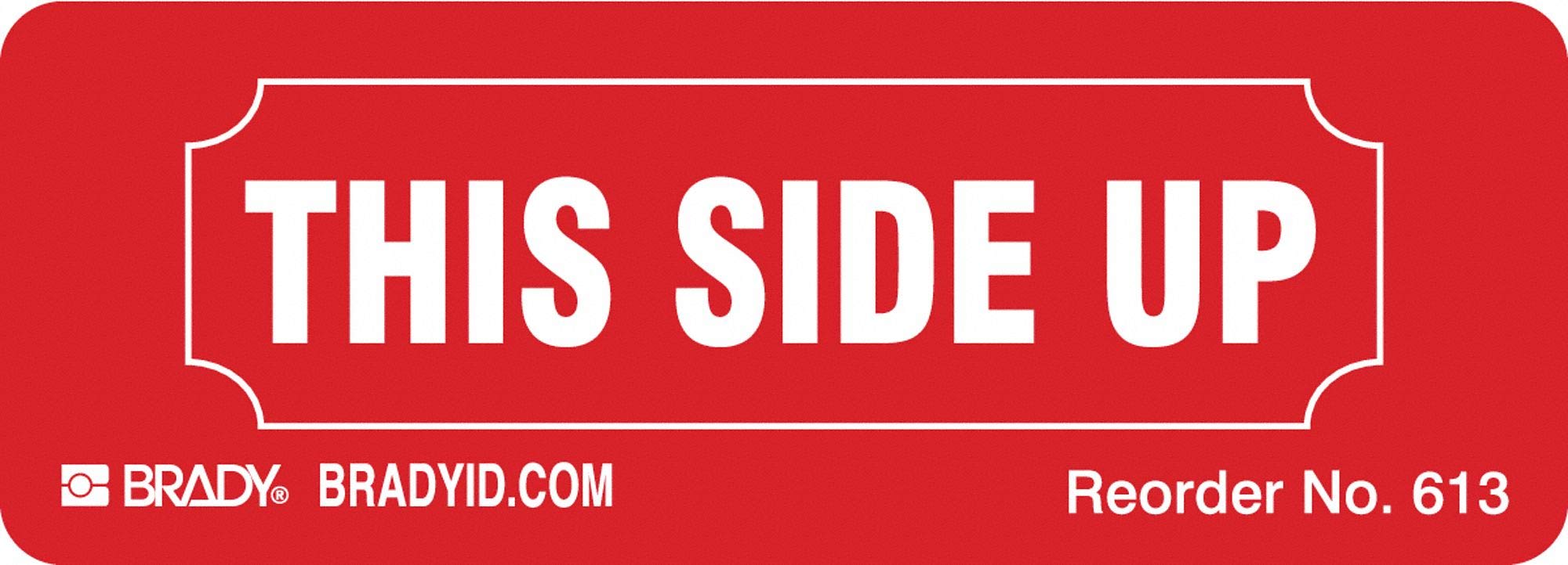 Brady, 613LS, Shipping Labels, 1-1/8 in. H, PK500