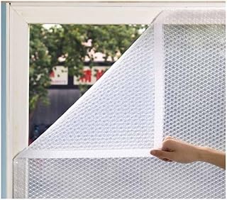 Window Insulation Kit Transparent Insulation Window Screen,Insulation Window Film,0.2mm Tarpaulin With Tape,Indoor Patio Door And Window Insulation Film Tarp,(Color : Clear,Size : 160x160cm)