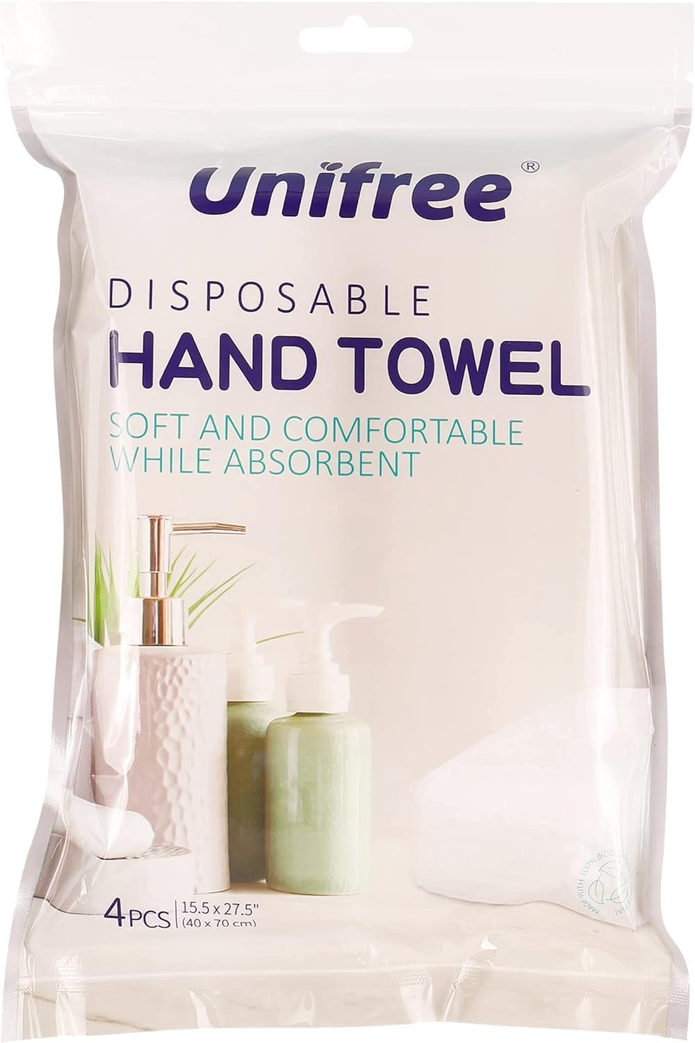Unifree Disposable Towels Bundle,1 Bath Towel with 2 Hand Towels,18 Sets