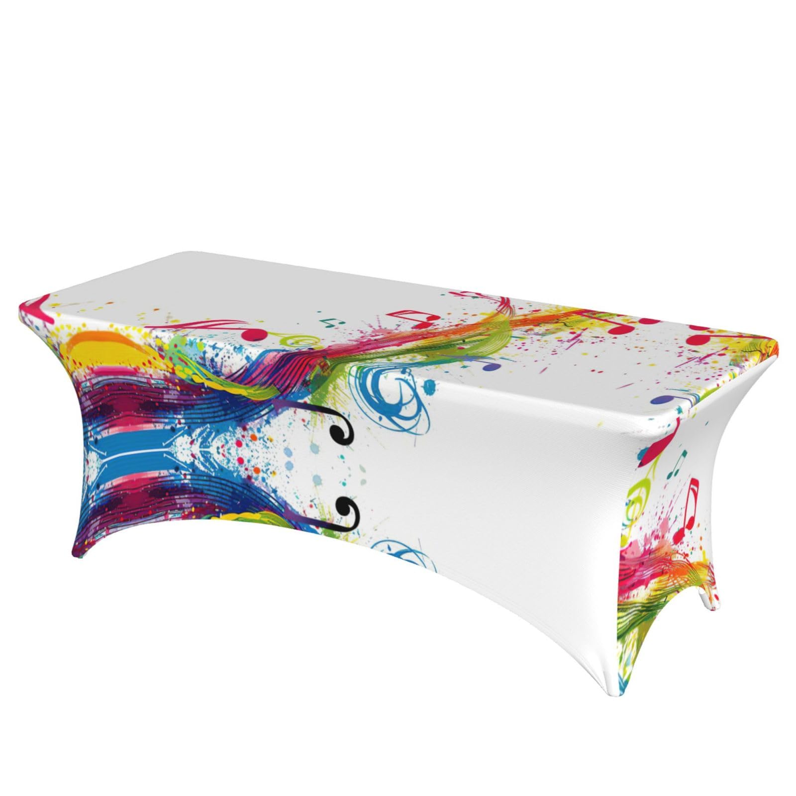 Housse de table rectangulaire élasthanne 1,8 m pour buffet fête