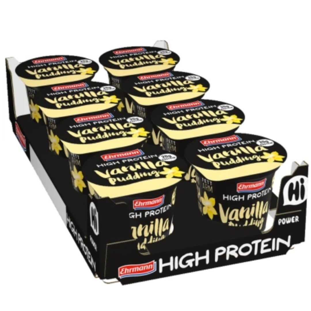Ehrmann HIGH PROTEIN VANILLA PUDDING 200 gramm x 8 Stück [Frischegarantie]