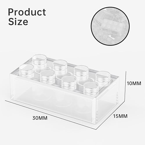 Miniatura 4 de Ladrillos de construcción clásicos, 100 piezas de 2 x 4 transparentes, piezas y piezas clásicas de bloques de ladrillo 3001, compatibles con Lego, a