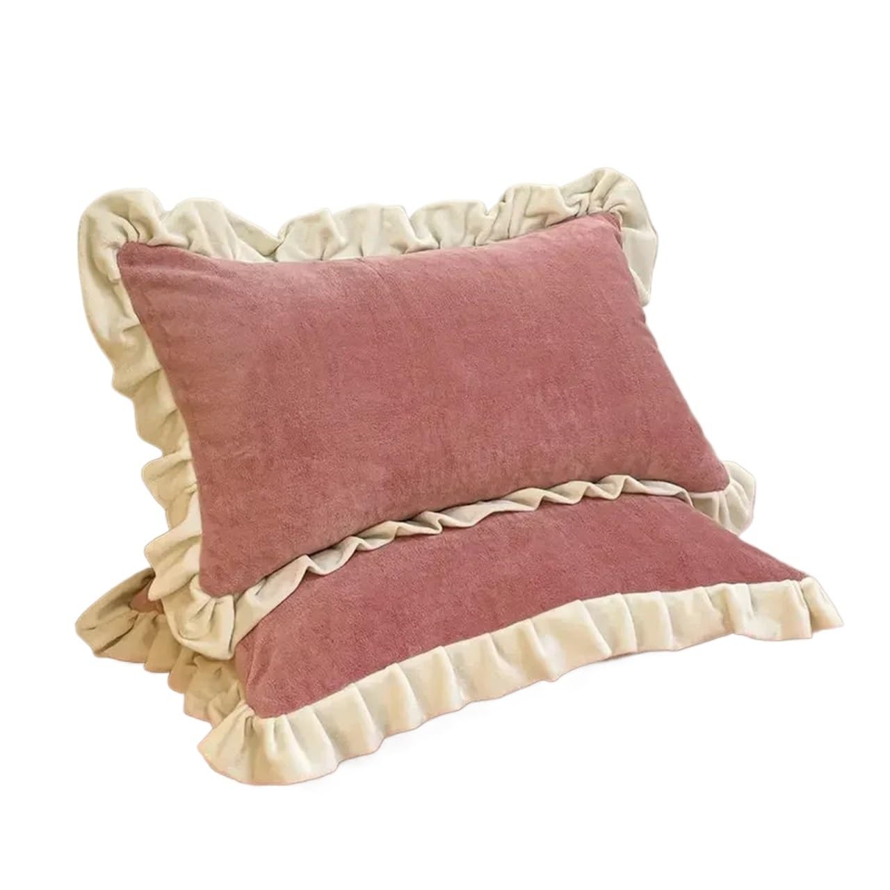 Taie d'oreiller épaissie de Couleur Unie, Velours Lait