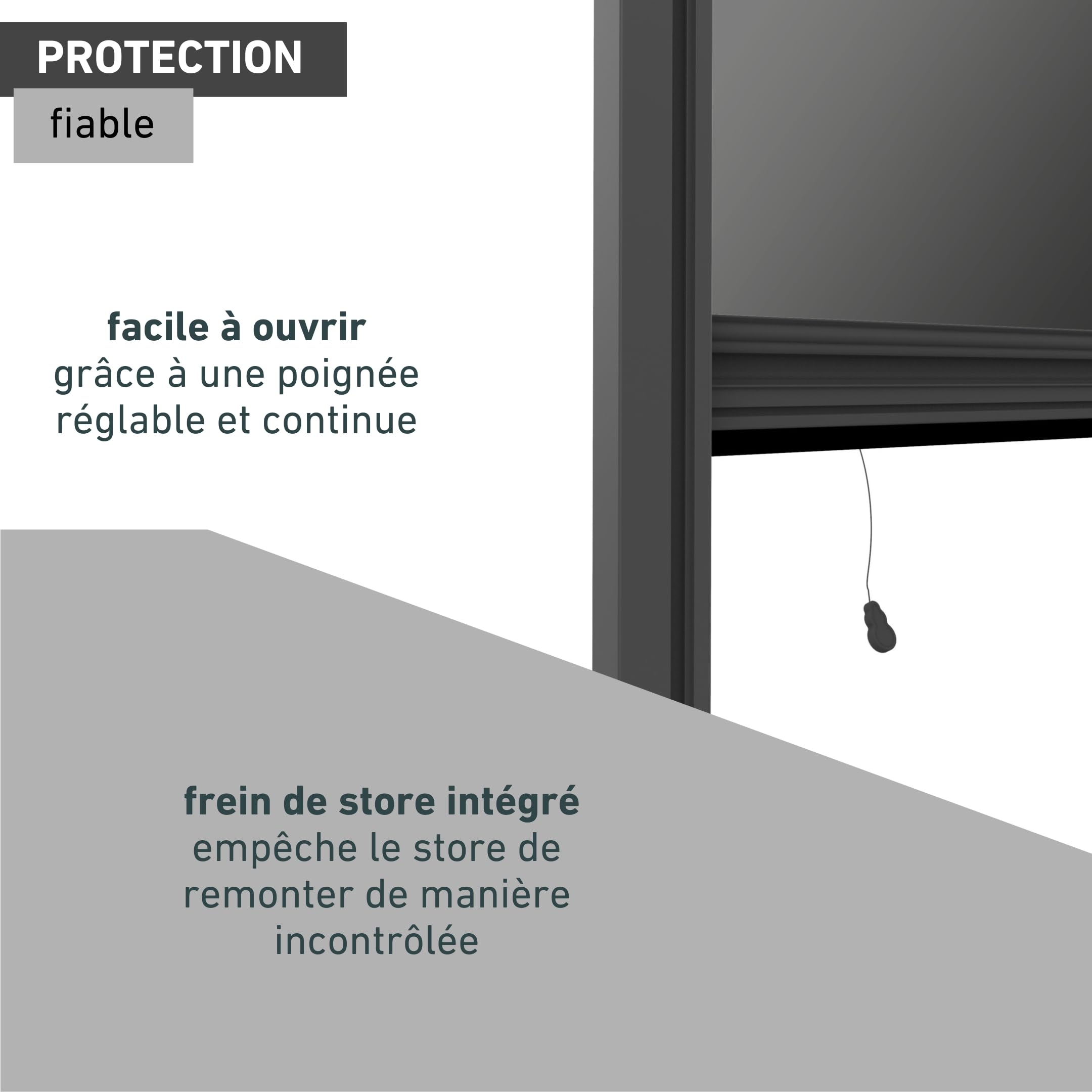 Windhager Cool Protection Solaire pour fenêtre Enroulable à Suspendre, avec Cadre en Aluminium, Protection Contre la Chaleur, Anti-moustiques, kit de Bricolage 100 x 160 cm, Anthracite