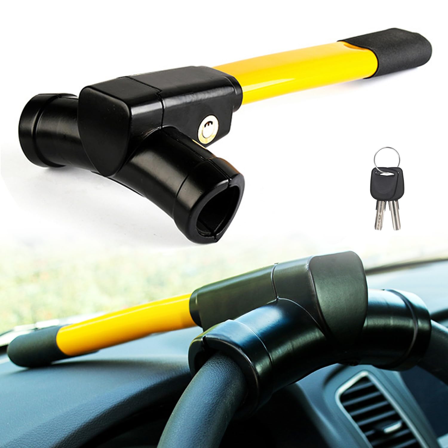 JGQFB Car Steering Wheel Lock for Lexus ES GS GX NX RC RX 200t 300 350 3450h 450hL 350L IS250, Safe Secure Heavy Duty Anti-Theft Bar, High Visibility Car Lock Anti-Theft Device