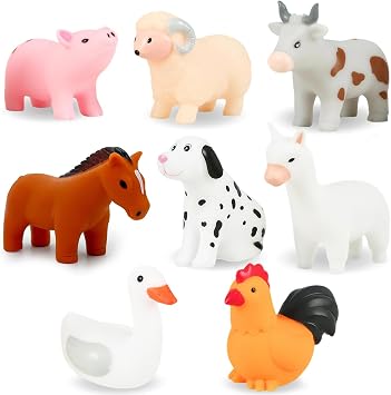 Befunsol Coffret de 8 Animaux de la Ferme Hermétiques pour le Bain