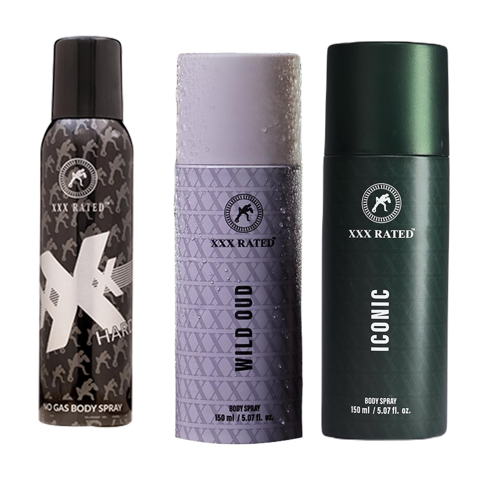XXX Rated Wild Oud, Iconic & Hard No Gas Body Spray Combo | Exotic, Classic & Strong Fragrance | 150+150+120 Ml-picture-44