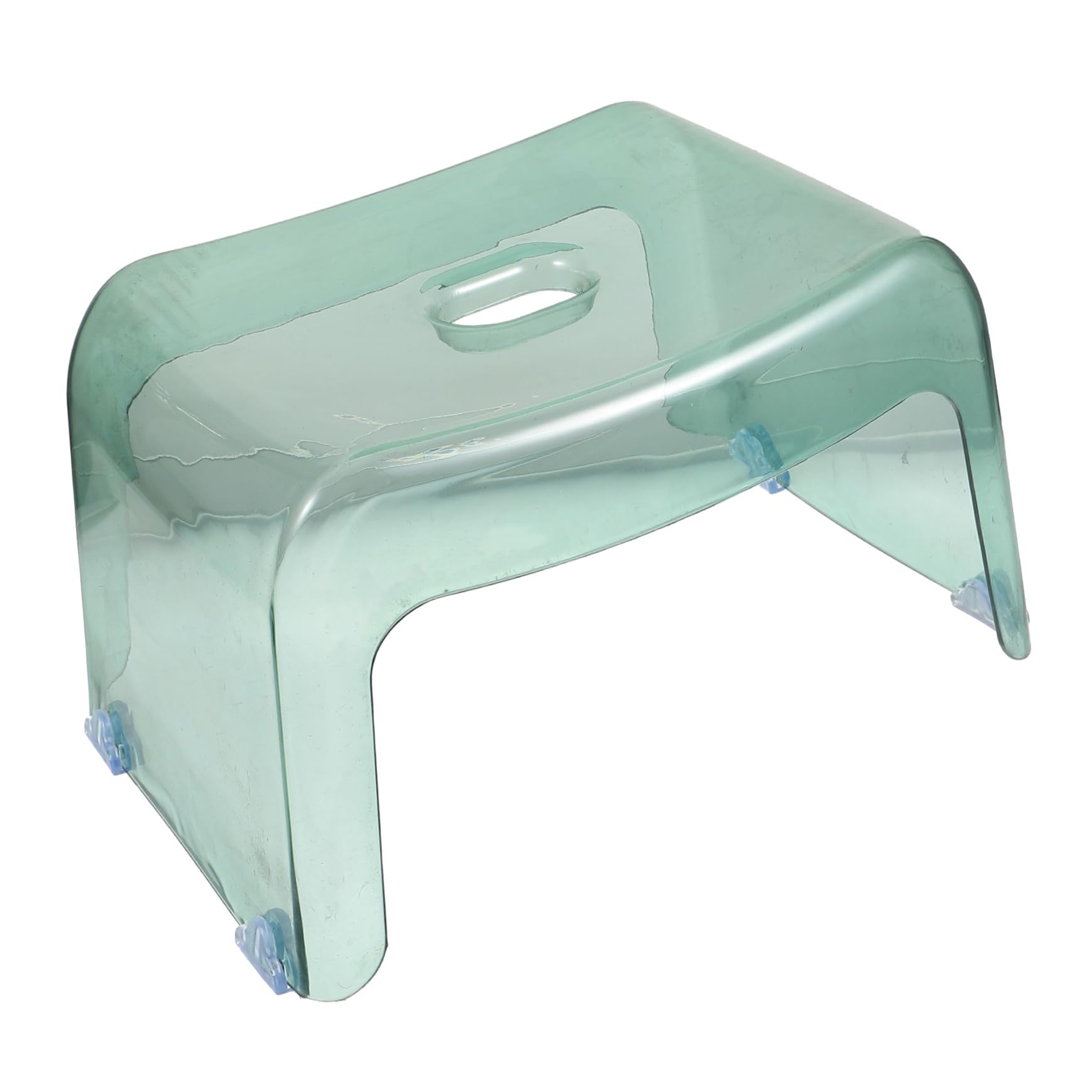 VICASKY Sgabello da Bagno in Pet Trasparente Antiscivolo Struttura Robusta per Bambini, Sedile Compatto per Doccia e Uso Multifunzionale