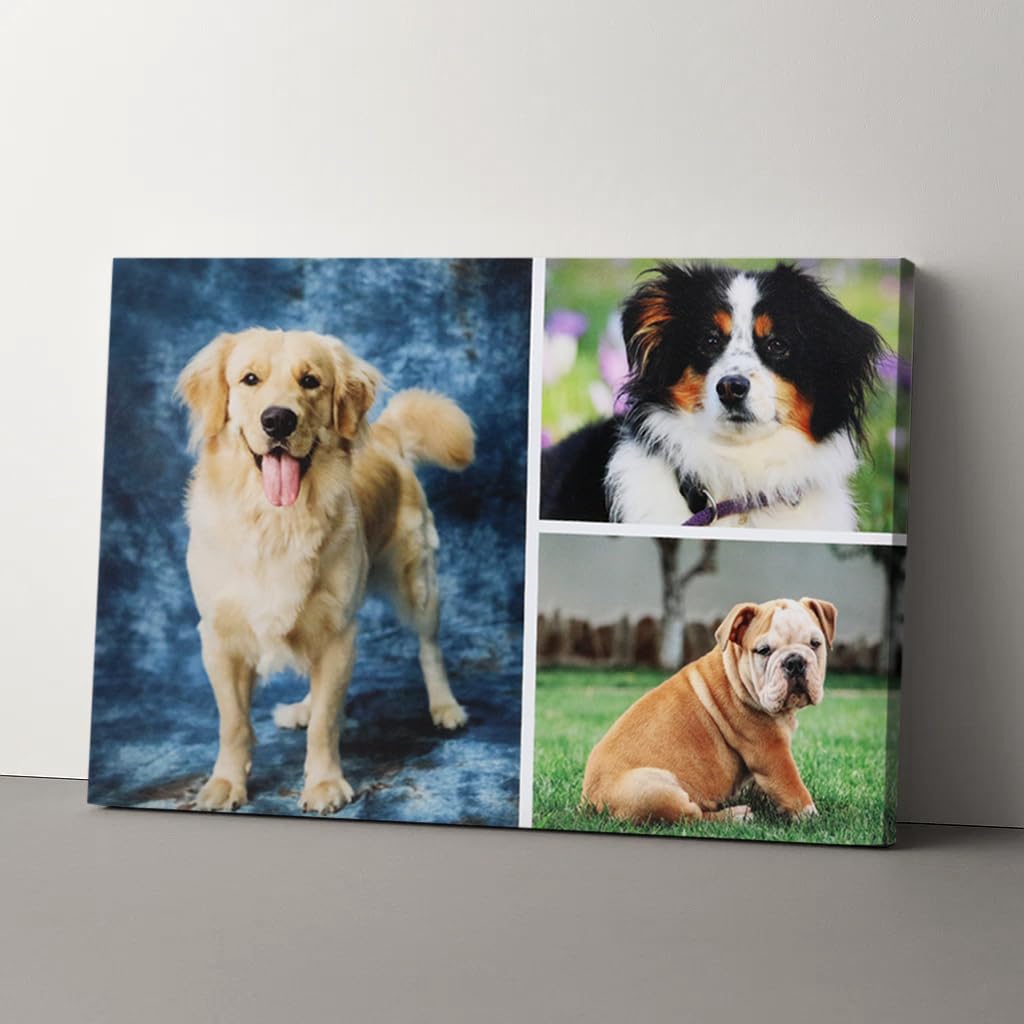 YVTMDZOT Canvas Personalised Photo,Framed Personalised Canvas with Photo,Perfect for Home Pictures,Decor and Gifts,Multiple Size Options