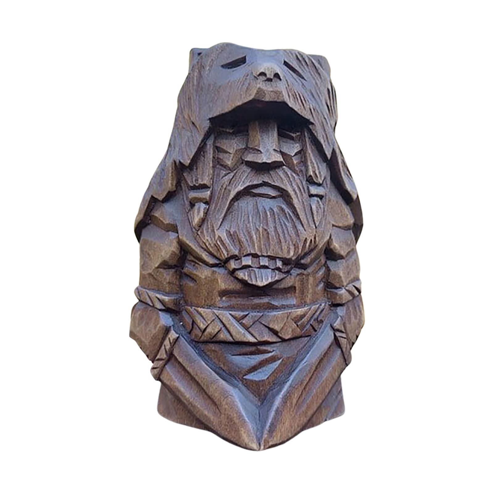 Statua Vichinga In Resina - Odino Thor Tyr Con Lancia - Decorazione Da Interno/Esterno Per Giardino, Fontana O Casa - 10x3,5 Cm