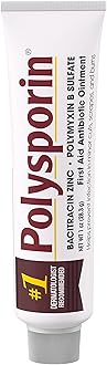 Polysporin First Aid Topical Antibiotic Skin Ointment With Bacitracin Zinc & Polymyxin B Sulfate, For Infection Protection & Wound Care, Neomycin-Free, Travel Size, 1 oz