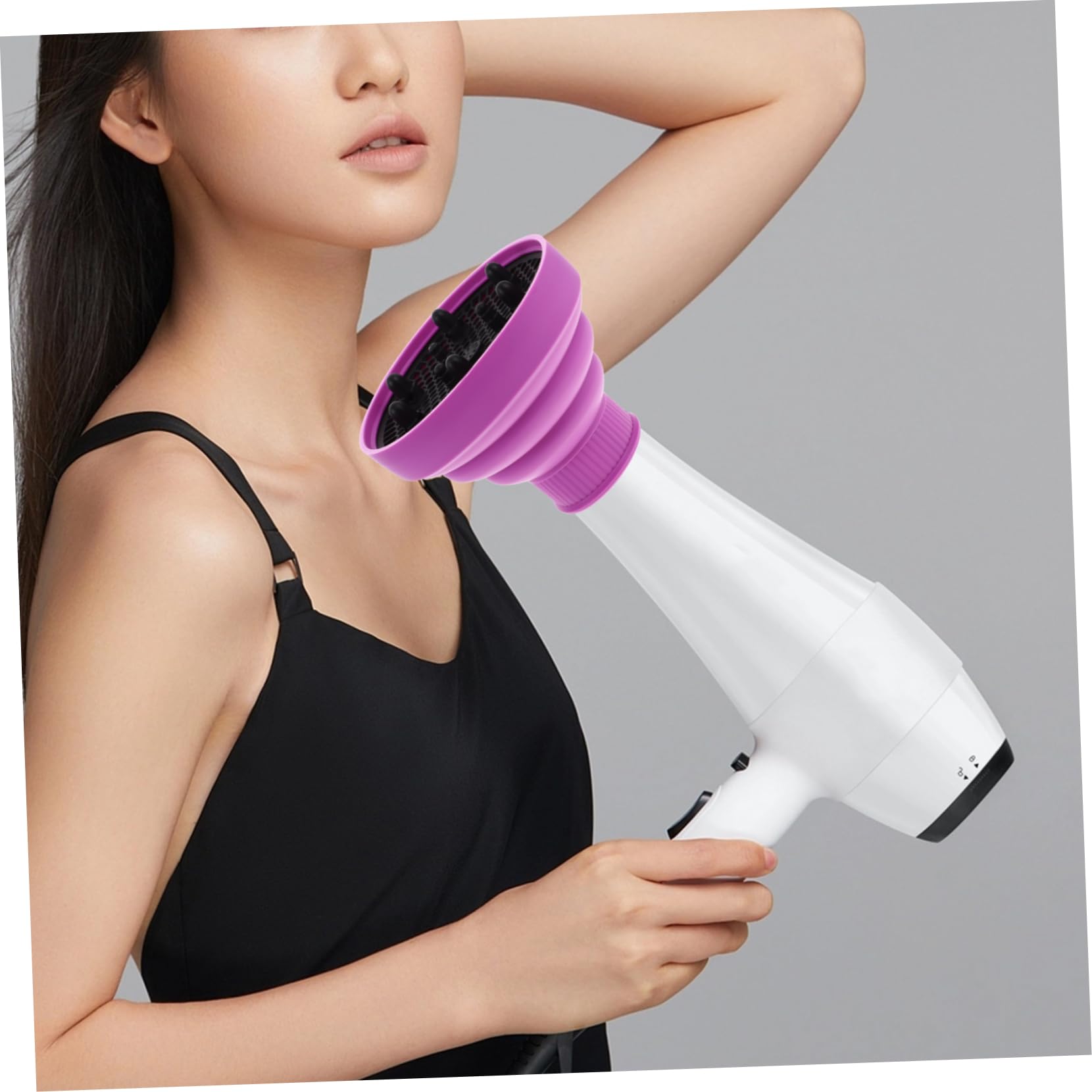 MAGICLULU 3st Haartrockner Diffusor Silikon Diffusor-fön-aufsatz Klappbarer Haartrockner Voluminöser Diffusor Föhn-diffusor Werkzeuge Retro-sprühflasche Violett Windabdeckung Locken Reisen