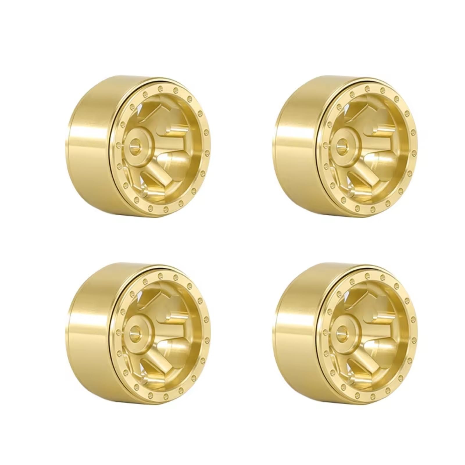 Llantas Beadlocks Latón para Bronco para Wrangler SCX30 K10 1/30 | Bloqueo cuentas latón mejora estabilidad laderas compensación negativa fácil montaje micro orugas Repuesto