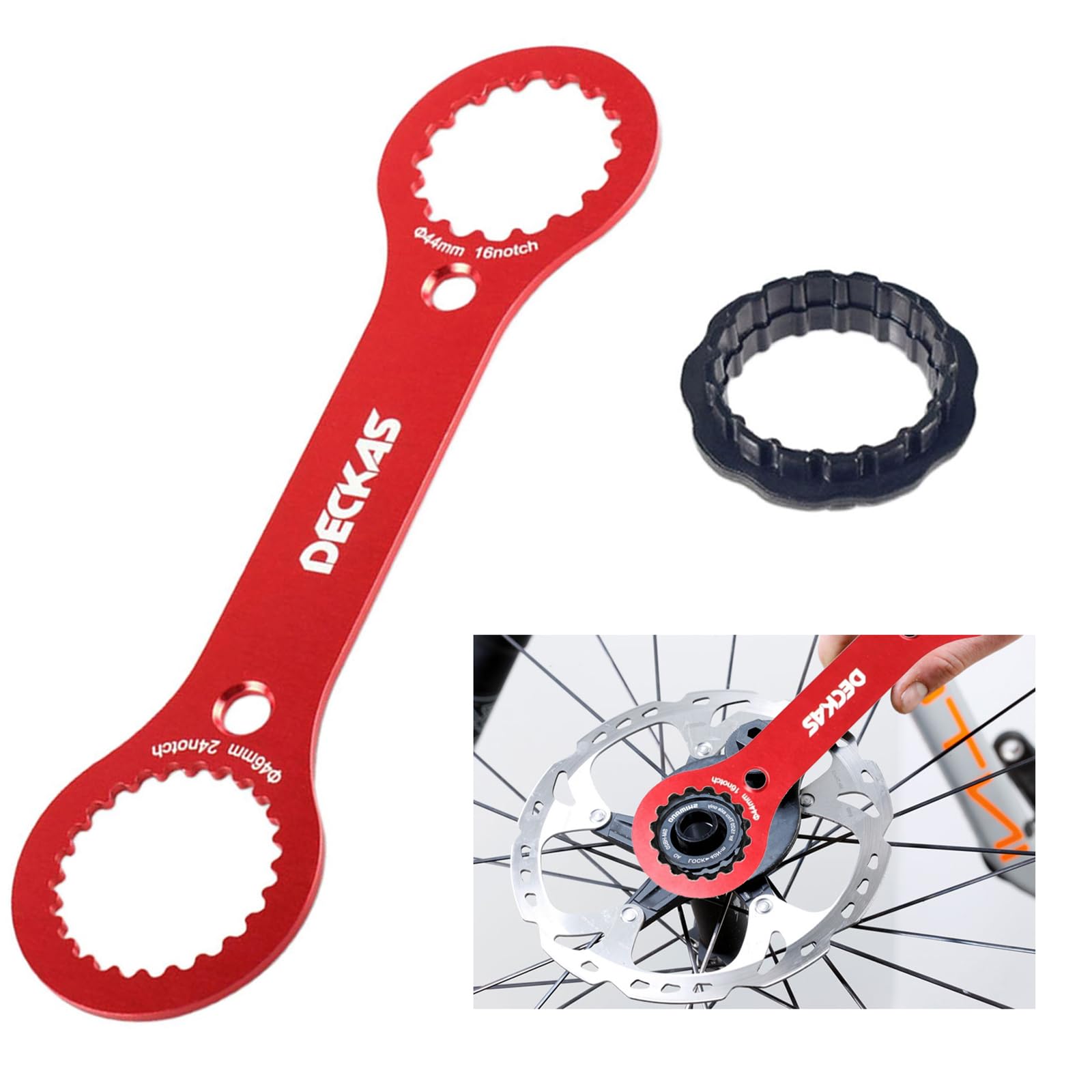 YGCQFH BB Axis Wrench, Aluminium Alloy Bottom Bracket removal Tool, DUB/TL-FC32 Double-Ended BB Spanner, Compatible with TL-FC25/TL-FC24 Adapter, Bicycle Repair Tool, Lightweight & Durable