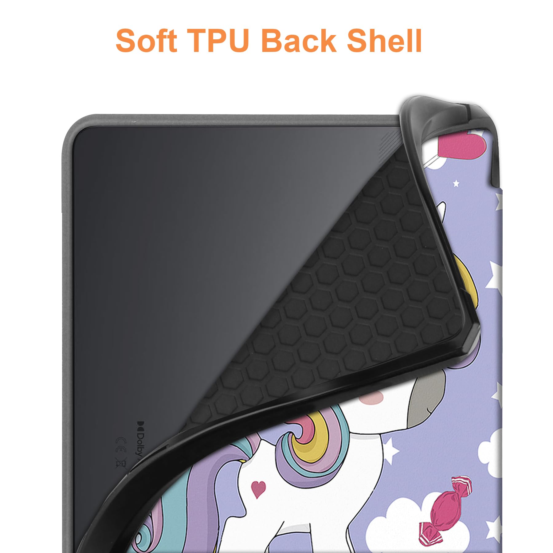 Vakarey per Lenovo Tab M11 Cover con Portapenne,Ultra Sottile Intelligente per Custodia Tablet Lenovo Tab M11,Unicorno